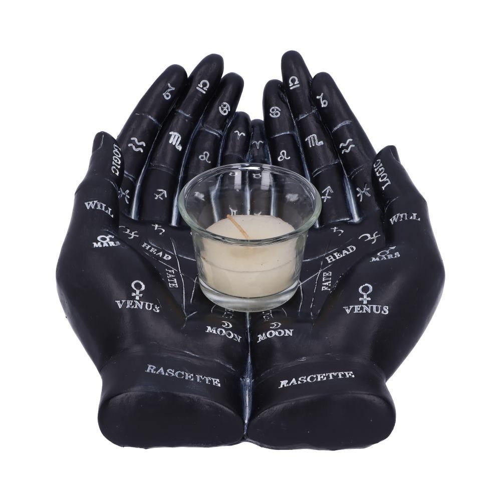 Nemesis Now - Palmists Guide Porte-bougie - Noir